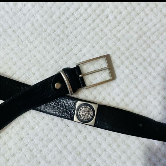 Code Azure Made in Italy Leather Medusa Belt Excellent Condition - Picture 3 of 6